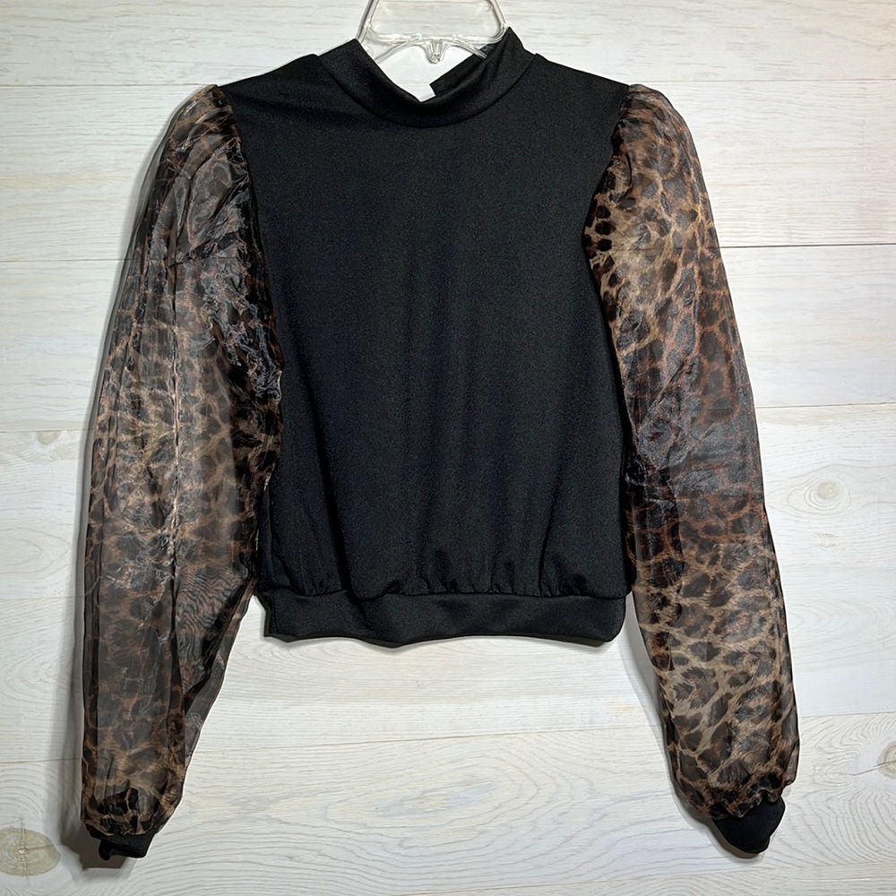 Nasty Gal organza sleeve shirt